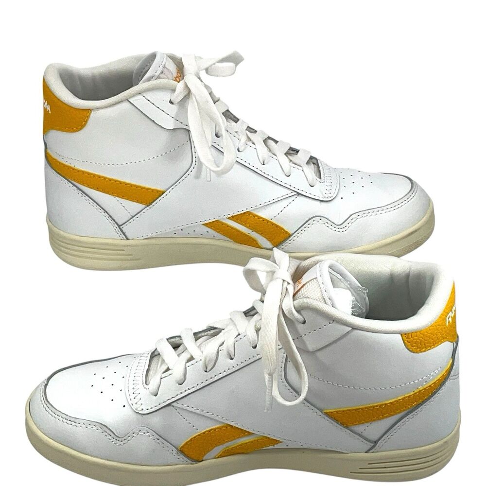 Reebok Royal BB4500 Hi 2 Women’s White Yellow High Top Shoes Size 7.5 - Picture 2 of 7